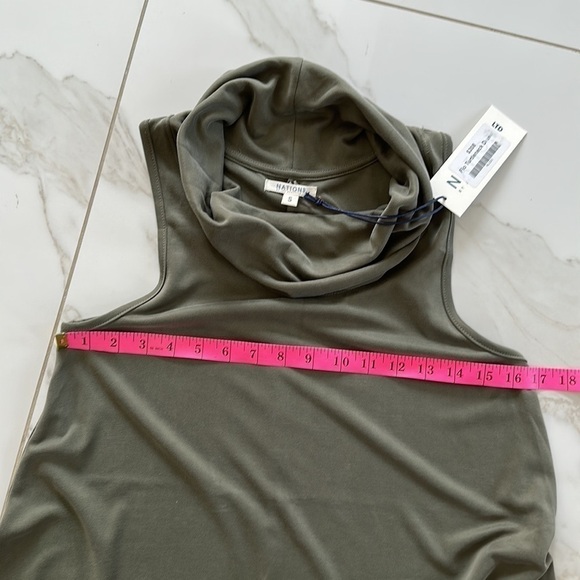 NATION LTD Flo Turtleneck dress Olive Size Small NEW WITH TAGS REVOLVE cowl neck - Picture 5 of 8